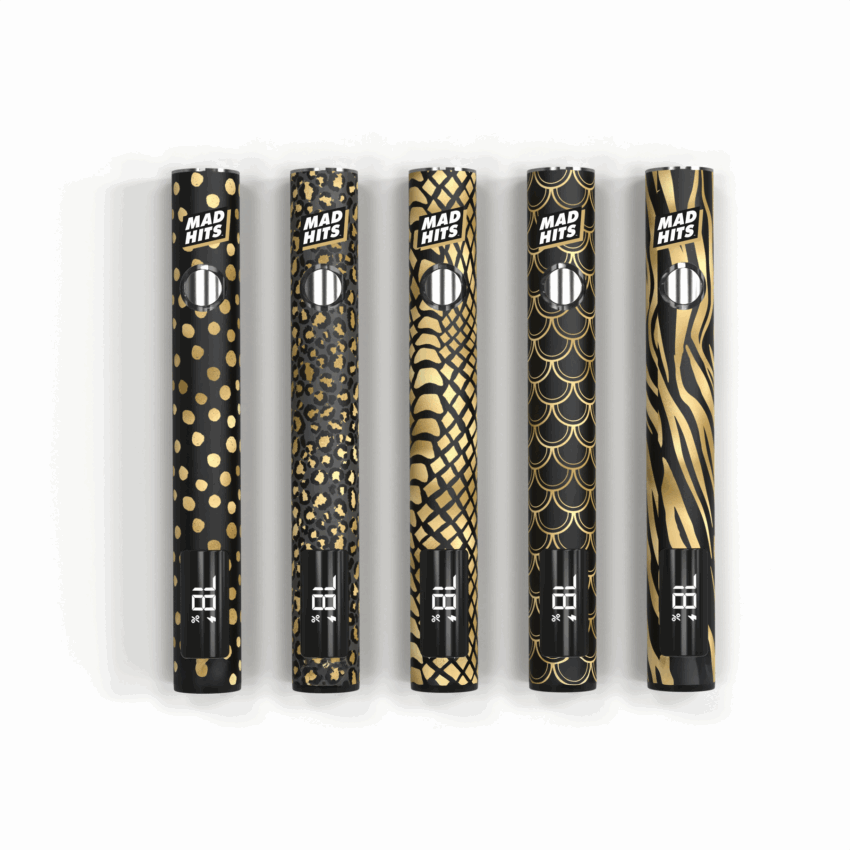 510 Thread Battery – Primal Elegance 5 Designs (25ct) | USB-C Fast Charging & LED Screen