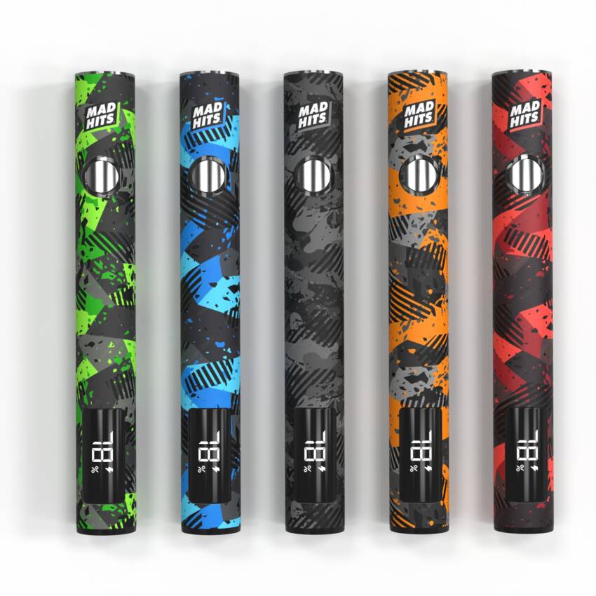 510 Thread Battery – Street Camo 5 Designs (25ct) | USB-C Fast Charging & LED Screen