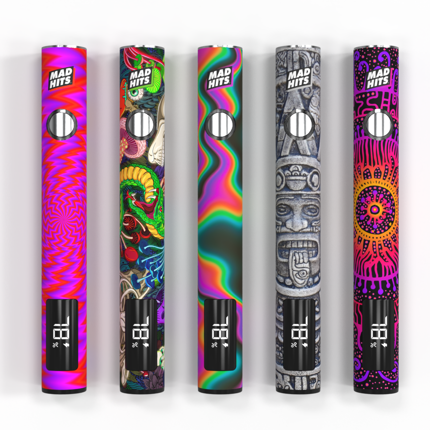 510 Vape Battery – Psychedelic 5 Designs (25ct) | USB-C Fast Charging & LED Screen - Image 7