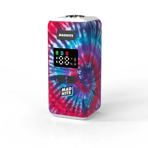 Electric Spiral Tie-Dye — MadHits™ BOXR 510 Battery