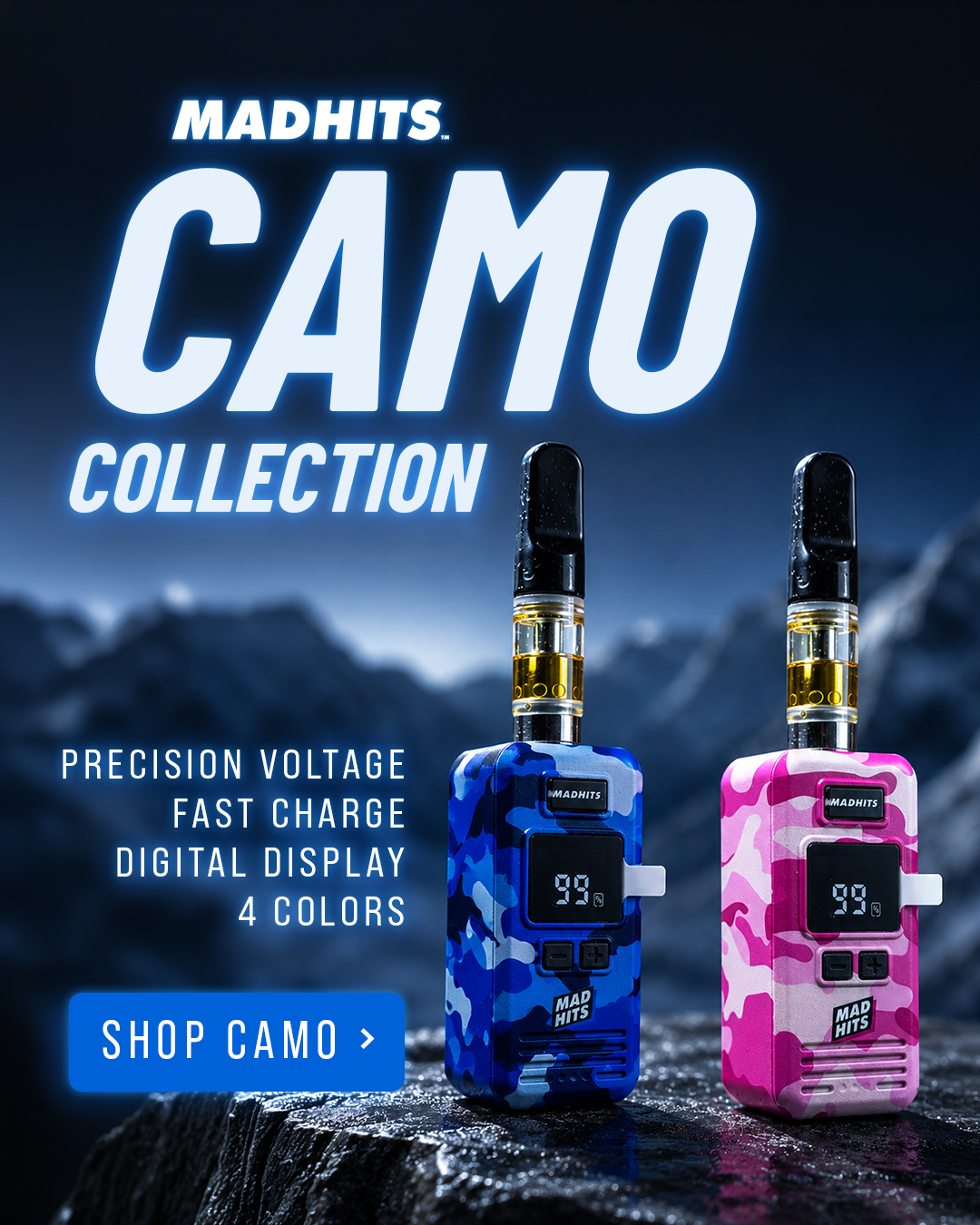 vape mod promotions Mad Hits™ – Styled 510 Battery Collections Preference:Melon Kiwi Banana large bottle vape juice Yeti Mint Hidden Hills